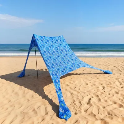 Produktbild von Strandmuschel 210x200x160 cm, blaue Palme, für Strand