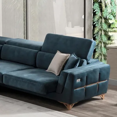 Produktbild von Ecksofa Sofa L-Form Ledersofa Couch Wohnlandschaft Garnitur Moderne Sofas