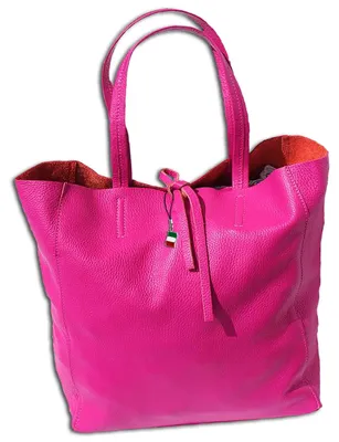 Obrázok produktu pre Florence Damen Shopper echtes Leder Henkeltasche pink 30x35x15 cm OTF112P