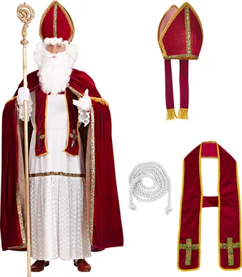 Produktbild von Nikolaus Kostüm - Weihnachtsmann -Bischof Nikolauskostüm Gr. S-XXL Gr. L/XL