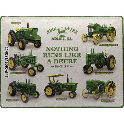 Image de Nostalgic-Art - Plaque en métal 30 x 40 cm - John Deere - Model Chart