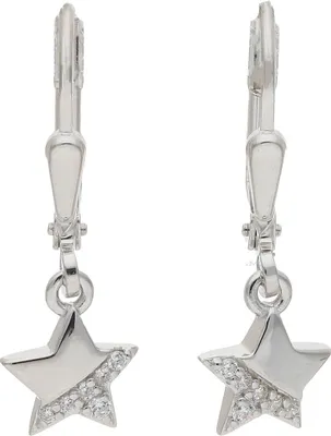 Produktbild von JuwelmaLux Kinder Ohrhänger 925/000 Sterling Silber Sterne mit Zirkonia JL10-06-3051