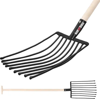 Obrázok produktu pre KOTARBAU® 9 hrotové vidly na hnoj Záhradné vidly na hnoj Vidly na orbu Záhradné vidly Drátené vidly Záhradné a poľnohospodárske vidly