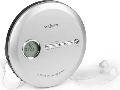 Produktbild von OneConcept CDC 100MP3 - Discman mit Netz- oder Batteriebetrieb, USB, Formate: CD, CD-R, CD-RW und MP3-CD, CD-Player, Bassverstärkung, Programmierfunktion, LCD-Anzeige, inkl., silber