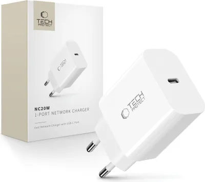 Obrázok produktu pre Tech-Protect Nc20W 1-portová sieťová nabíjačka Pd20W biela