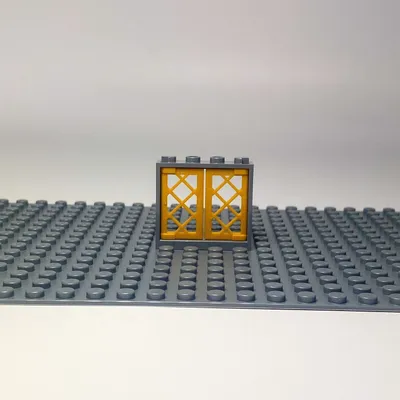 Image de LEGO® 1x4x3 Fenêtre Cadre gris doré pour maison, bâtiment NOUVEAU Quantité 5x