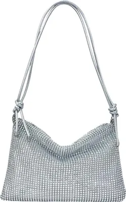Produktbild von Elegante Strass-Clutch für Damen – vielseitig und schick – silber