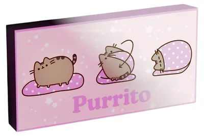 Image de Pusheen - « Purrito » Boîte aux lettres lumineuse en toile PM13174 (15,5 cm x 4 cm x 30,5 cm) (rose/marron)