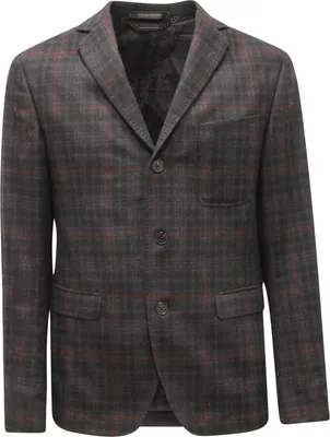 Produktbild von 0391AU giacca uomo MESSAGERIE man glen check jacket grey
