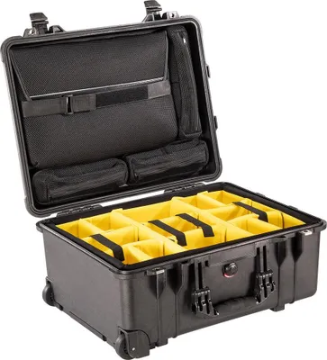 Productafbeelding van Peli - 1560SC - Beschermkoffer - Studio Case - met scheidingswandset - met opbergvak voor deksel - zwart