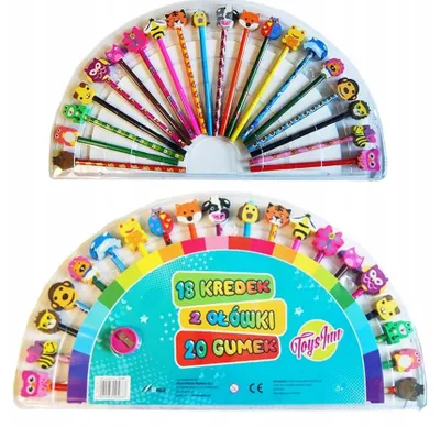 Produktbild von STNUX Buntstifte-Set mit Radiergummis, 20 teilig, Geschenk-Set