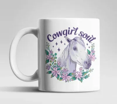 Produktbild von Cowgirl Soul Pferd Kaffeetasse Teetasse  Kakaotasse für Mädchen