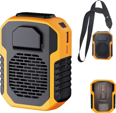 Produktbild von Tragbarer Handventilator(Organe) Mini-Taillenventilator, 2 in 1 Ventilator, 6000 U/min Starker Luftstrom, 3 Geschwindigkeiten,USB-Anschluss