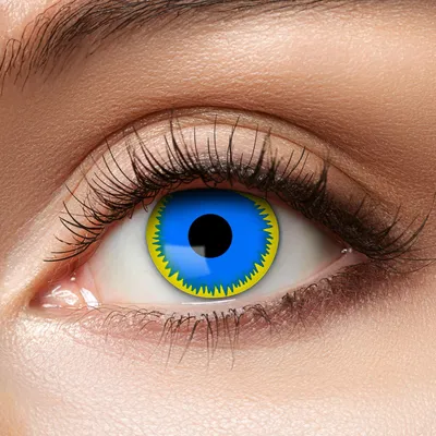 Produktbild von Zoelibat Blue Sun 3-Monats-Kontaktlinsen auffälliger Anime Cosplay Look