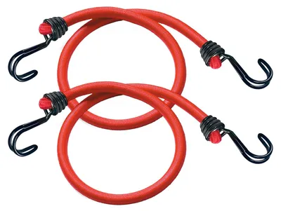 Produktbild von MASTER LOCK Gummi-Spannseile mit Haken [Set mit 2 Spannseilen] [60 cm langes Spannseil] [Doppelter Invershaken] 3020EURDAT - Ideal zum Transportieren, Verpacken und Sichern von Lasten