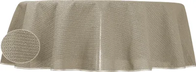 Produktbild von Gartentischdecke 140 cm rund Beige outdoor wasserfest Garten Tischdecke abwischbar PVC