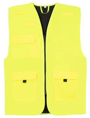 Produktbild von Korntex - "Kiel CO² Neutral" Hi-Vis Weste für Herren, Multifunktional, Wattiert, Arbeit LT5996 (7XL) (Signalgelb)