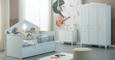 Immagine prodotto di Set per culla Letto per culla in legno bianco Set 3 pezzi