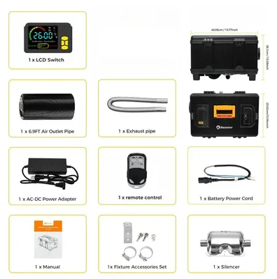 Image de Chauffage d'air diesel – Chauffage auxiliaire – Puissance de 8 kW – Application Bluetooth et contrôle thermostatique
