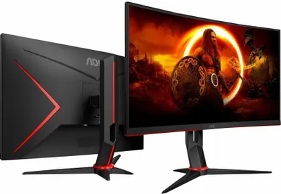 Produktbild von AOC G2 CQ27G2U/BK, 68,6 cm (27"), 2560 x 1440 Pixel, Quad HD, LED, 4 ms, Schwarz, Rot