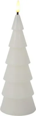 Produktbild von Countryfield LED-Kerze Tannenbaum Weiß Ø 7,8 × 22,5 cm – Echtwachs & Timer