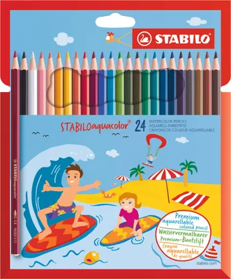 Produktbild von STABILO Aquarell-Buntstift - aquacolor - 24er Pack - 24 verschiedene Farben