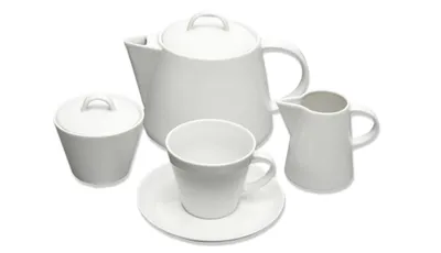 Obrázok produktu pre Čajová súprava Thun Tom, biela, karlovarský porcelán, 15 kusov