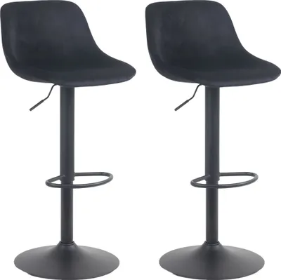 Produktbild von 2er Set Barhocker HLO-CP273 Samt  schwarz