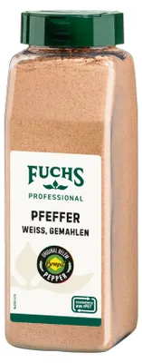 Image de Poivre blanc Fuchs moulu à partir de baies de poivre bien mûres 600g