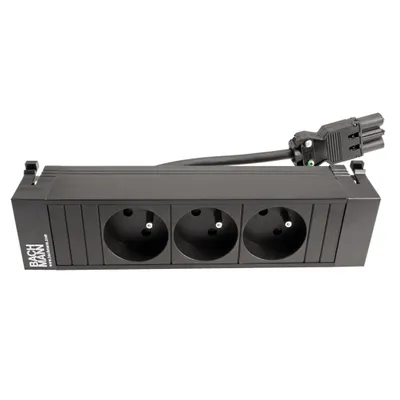 Obrázek produktu pro BACHMANN Systém POWER FRAME, box pro 3 moduly, 3x zásuvka CZ, černý (916.059) (19.07.0227)
