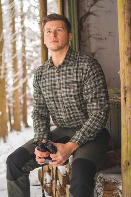 Produktbild von Jagdhemd hemd für jagd lederhosen GRÜN/karo, Größe:3XL