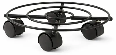 Produktbild von Pflanzroller rund Ø23 cm Pflanzenroller Metall Blumenroller mit Rollen Bremse