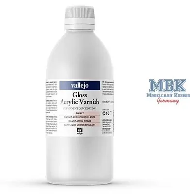 Imagen del producto de Vallejo 28.519, Transparente, Acabado satinado, 500 ml, Botella de plástico, 1 unidad