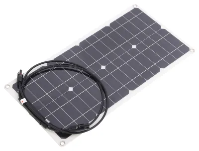 Obrázok produktu pre Flexibilný solárny panel, 25 wattov - monokryštalický - výstup 16 voltov - kompaktný, odolný voči poveternostným vplyvom