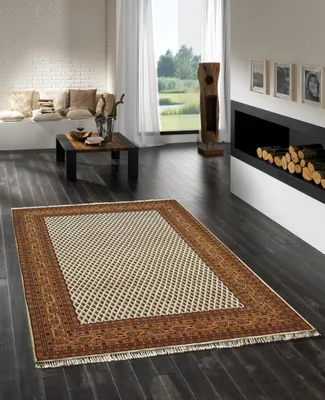 Produktbild von Teppich BIKANER MIR | Farbe: Beige; Größe: 40 x 60 cm | strapazierfähig und leicht zu reinigen | Wohnzimmer | Schlafzimmer