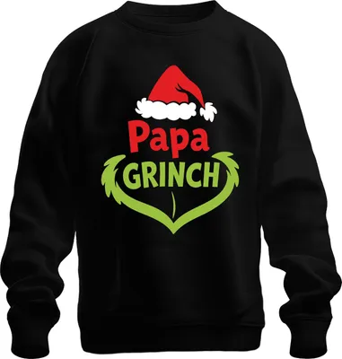 Obrázok produktu pre Otec Grinch Vianoce Vtipný vianočný darček Otec darček Uni mikina pulóver, čierna, 3XL
