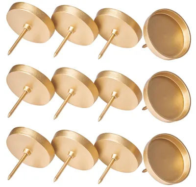 Productafbeelding van Novaliv 12 kaarsenhouder plat, 10 cm, GOUD, ALUMINIUM. Kaarsenstandaard, decoratie voor adventskrans, kaarshouder, adventskrans, adventskaarshouder, kerstkrans, ronde kaarshouder om in te steken, kaarsenpinnen