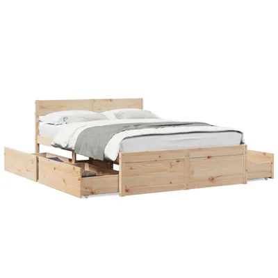 Produktbild von vidaXL Massivholzbett ohne Matratze 140x190 cm Kiefernholz
