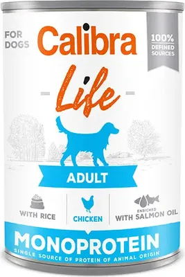 Productafbeelding van CALIBRA DOG LIFE Volwassen hondenvoer, kip en rijst, 6 x 400 gram