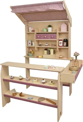 Produktbild von Kaufladen Lollipop aus Holz rosa/Natur - Kaufmannsladen für Kinder - Marktstand