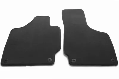 Produktbild von Fußmatten passend für Audi TT 8J TTS TTRS Quattro (2006-2014) Original Qualität Velours Automatten Set 2-teilig Vorne Schwarz