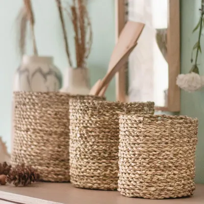 Produktbild von Boho-Decoratieve Ronde Geweven Opbergmand