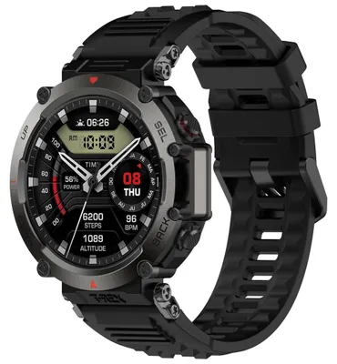 Produktbild von Smartwatch Silikon Sport Armband für Amazfit T-Rex Ultra verstellbar Schwarz