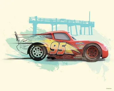 Produktbild von Disney Cars Flash McQueen Kunst Poster - 50 x 40 cm