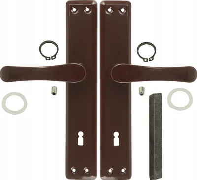 Produktbild von Türgriff Türbeschlag Haustürgriff FEINZ für Tor - 90 mm - braun - robust - ideal für Sicherheit und Komfort