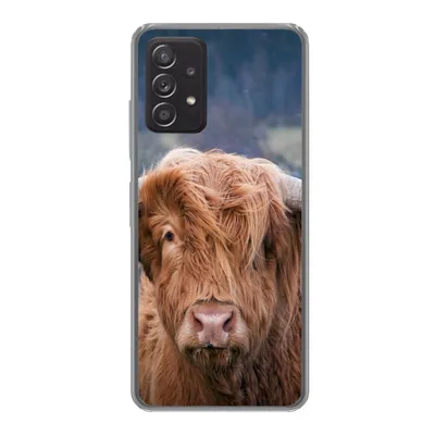 Produktbild von MuchoWow® Handyhülle Schutzhülle Hülle für Samsung galaxy a73 Schottischer Highlander - Hörner - Berg Silikon Softcase Handy Hülle - Handyhülle