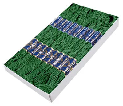 24 Docken Stickgarn grüner dunkeles grün