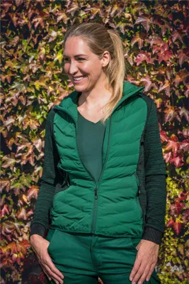 Zdjęcie produktu dla Damowa kurtka hybrydowa z linii Casual, kolor zielony, rozmiar 40, Leibwächter CADHYJ0140