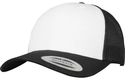 Produktbild von Yupoong - "The Classic Retro" Trucker Cap FK1874 (Einheitsgröße) (Weiß/Schwarz)