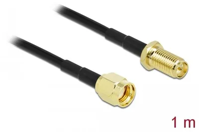 Image de Câble d'extension d'antenne Delock - connecteur RP-SMA vers RP-SMA femelle